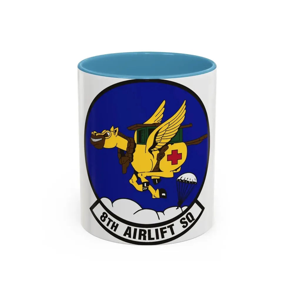 8th Airlift Squadron (U.S. Air Force) Accent Coffee Mug 11oz Light Blue - Go Mug Yourself