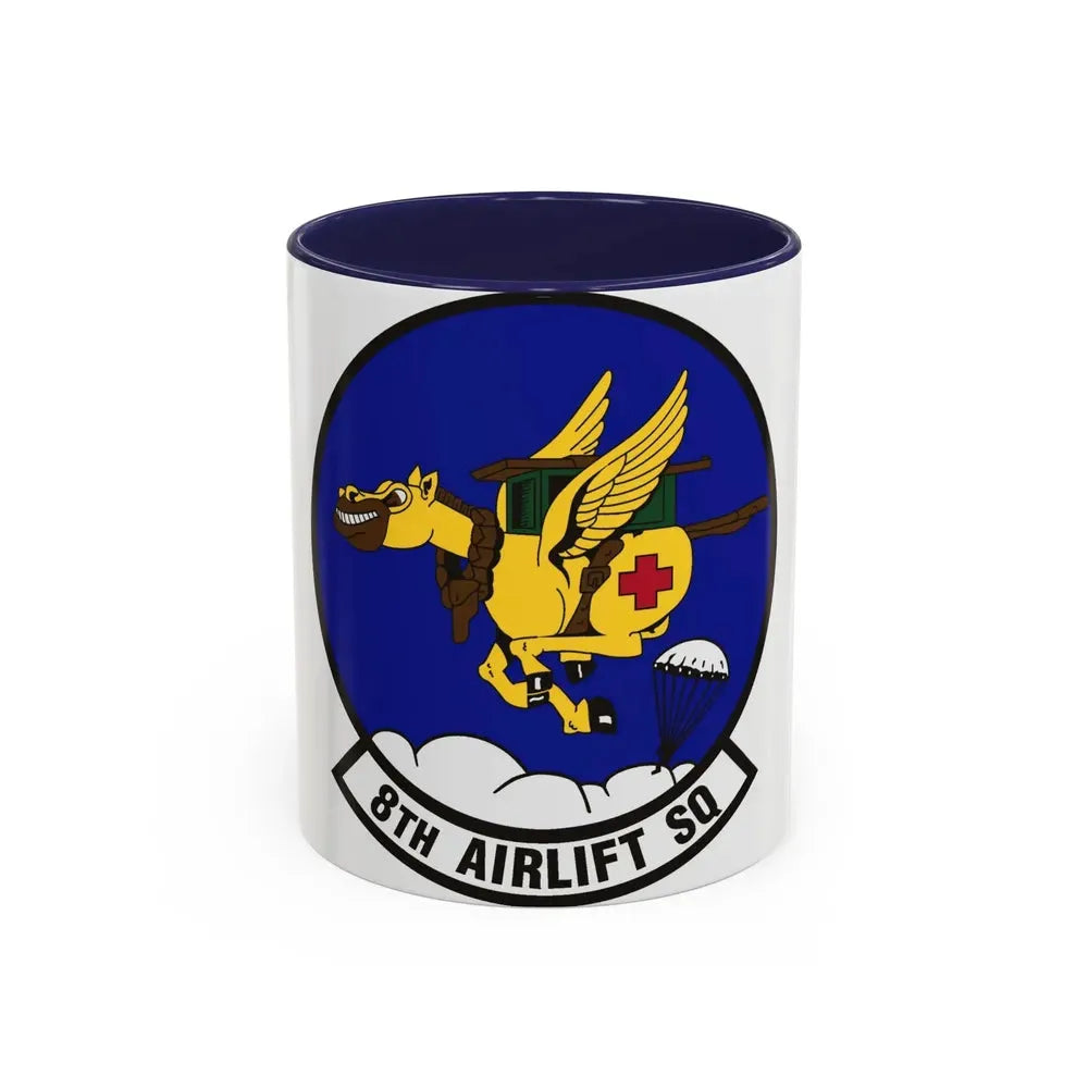 8th Airlift Squadron (U.S. Air Force) Accent Coffee Mug 11oz Navy - Go Mug Yourself