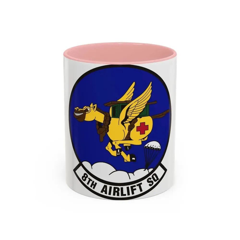 8th Airlift Squadron (U.S. Air Force) Accent Coffee Mug 11oz Pink - Go Mug Yourself