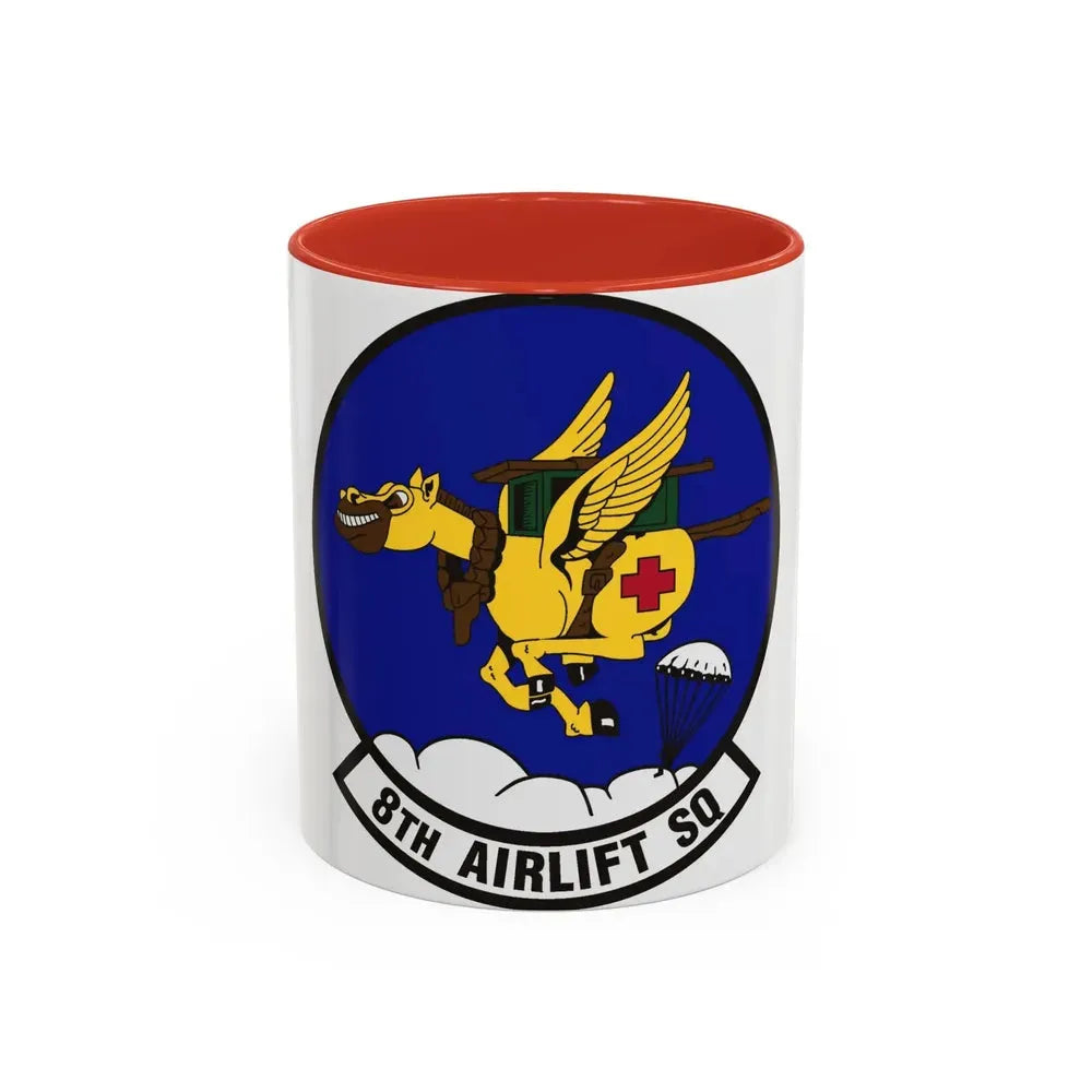 8th Airlift Squadron (U.S. Air Force) Accent Coffee Mug 11oz Red - Go Mug Yourself
