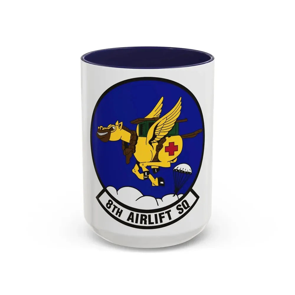 8th Airlift Squadron (U.S. Air Force) Accent Coffee Mug 15oz Navy - Go Mug Yourself