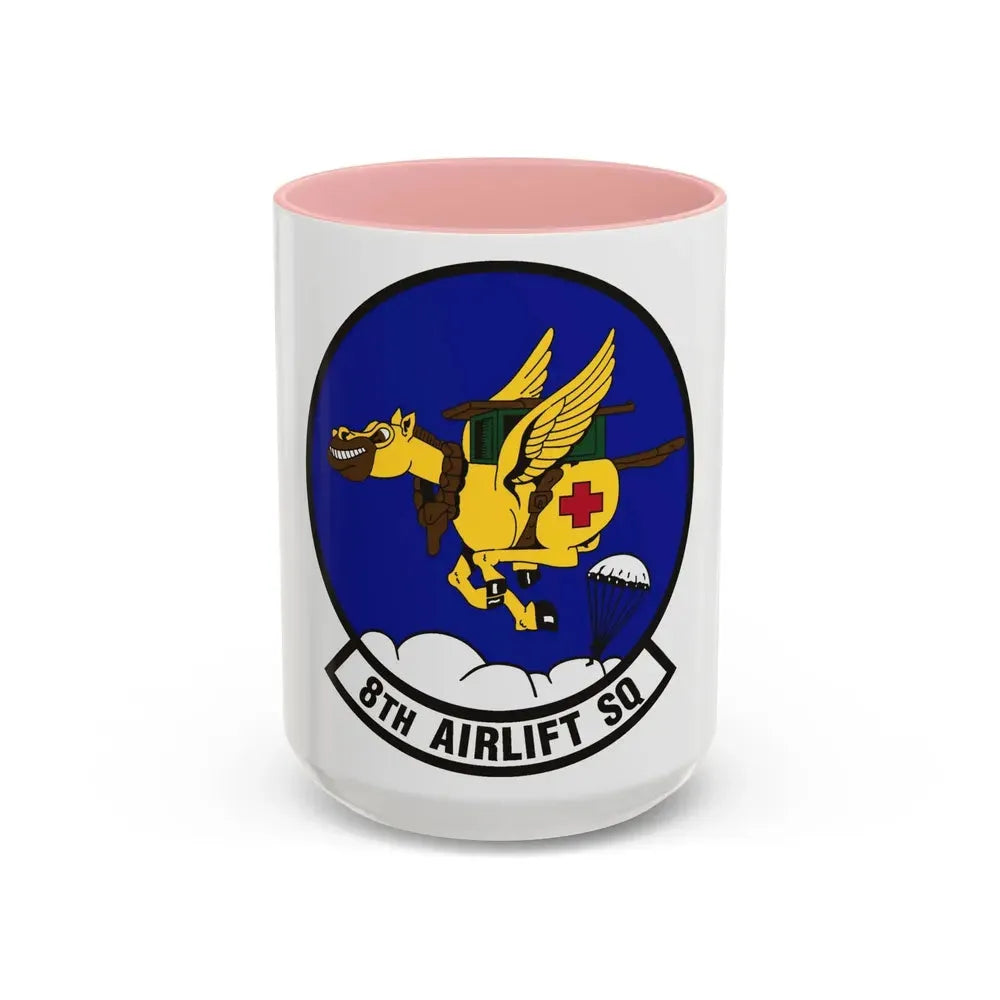 8th Airlift Squadron (U.S. Air Force) Accent Coffee Mug 15oz Pink - Go Mug Yourself