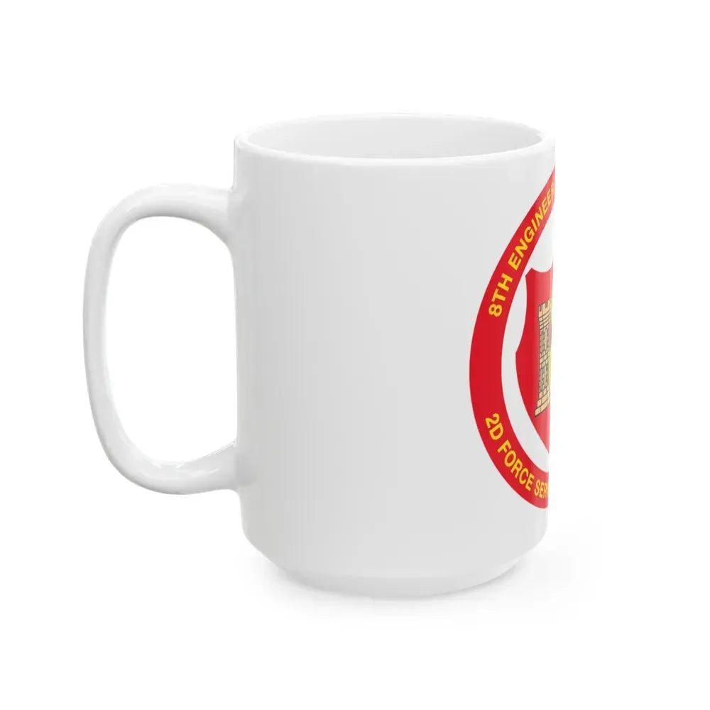 8th Engineer Support Battalion 2nd Force Service Support Group (USMC) White Coffee Mug - Go Mug Yourself