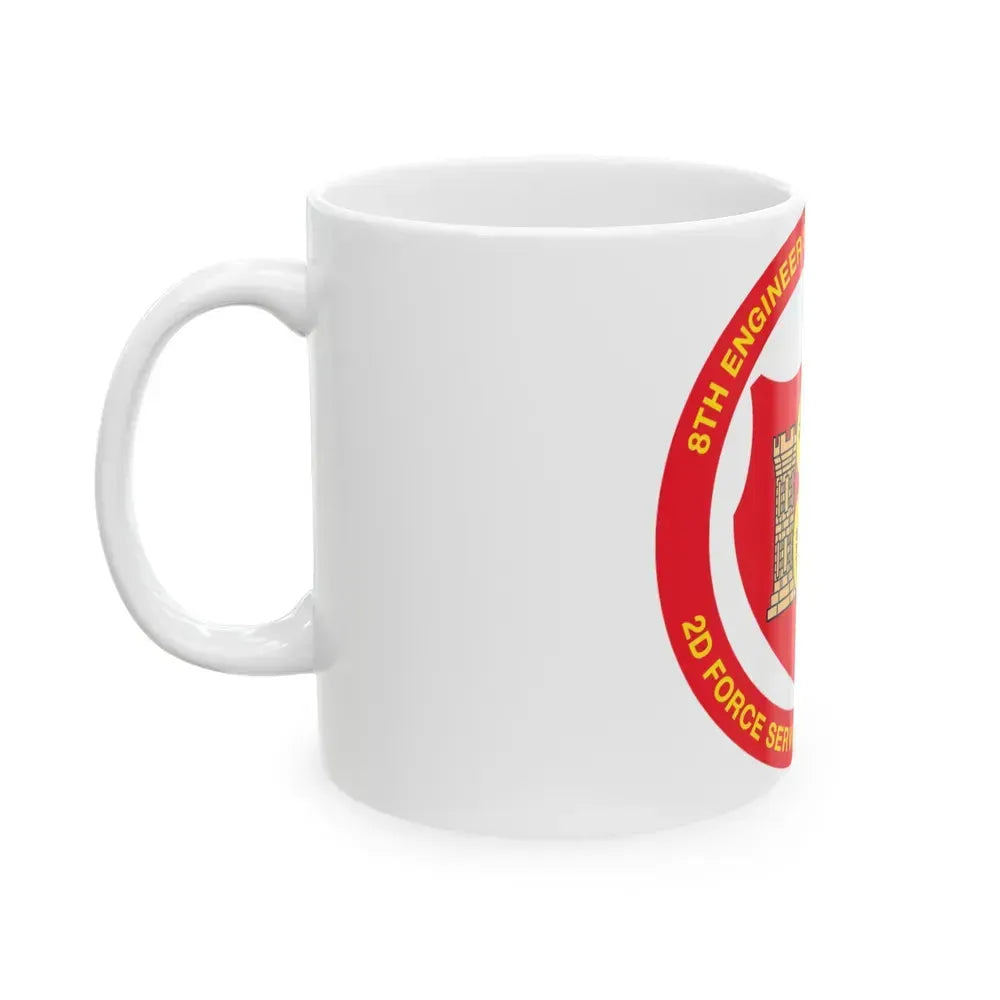 8th Engineer Support Battalion 2nd Force Service Support Group (USMC) White Coffee Mug - Go Mug Yourself