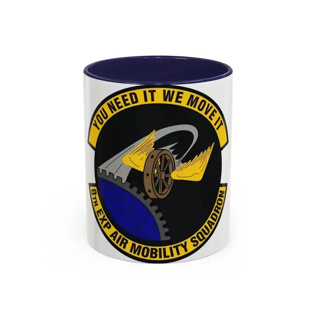 8th Expeditionary Air Mobility Squadron (U.S. Air Force) Accent Coffee Mug 11oz Navy - Go Mug Yourself