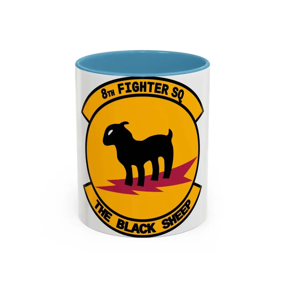 8th Fighter Squadron (U.S. Air Force) Accent Coffee Mug 11oz Light Blue - Go Mug Yourself