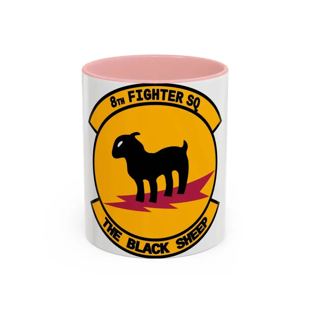 8th Fighter Squadron (U.S. Air Force) Accent Coffee Mug 11oz Pink - Go Mug Yourself