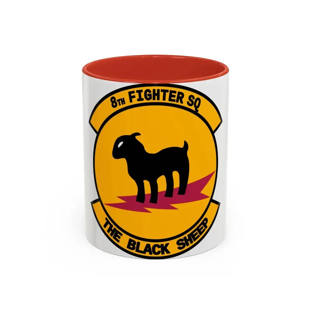 8th Fighter Squadron (U.S. Air Force) Accent Coffee Mug 11oz Red - Go Mug Yourself