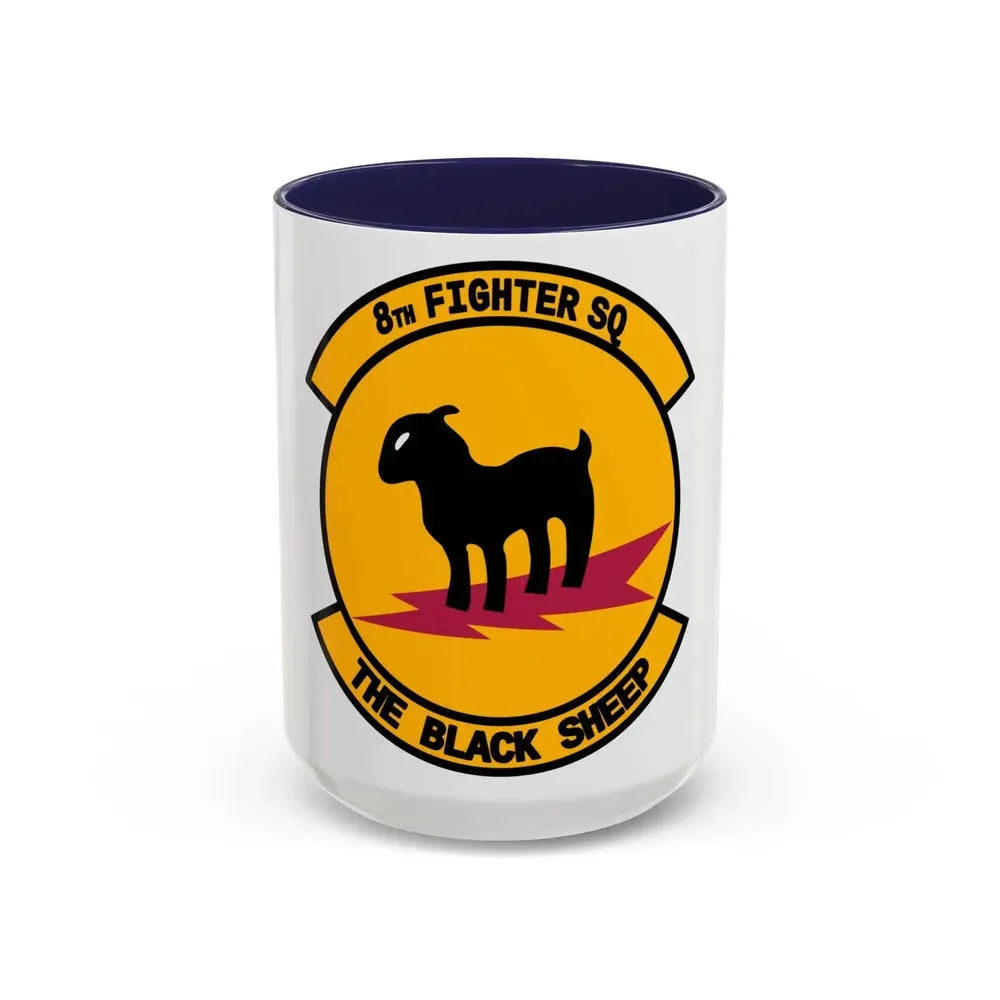 8th Fighter Squadron (U.S. Air Force) Accent Coffee Mug 15oz Navy - Go Mug Yourself