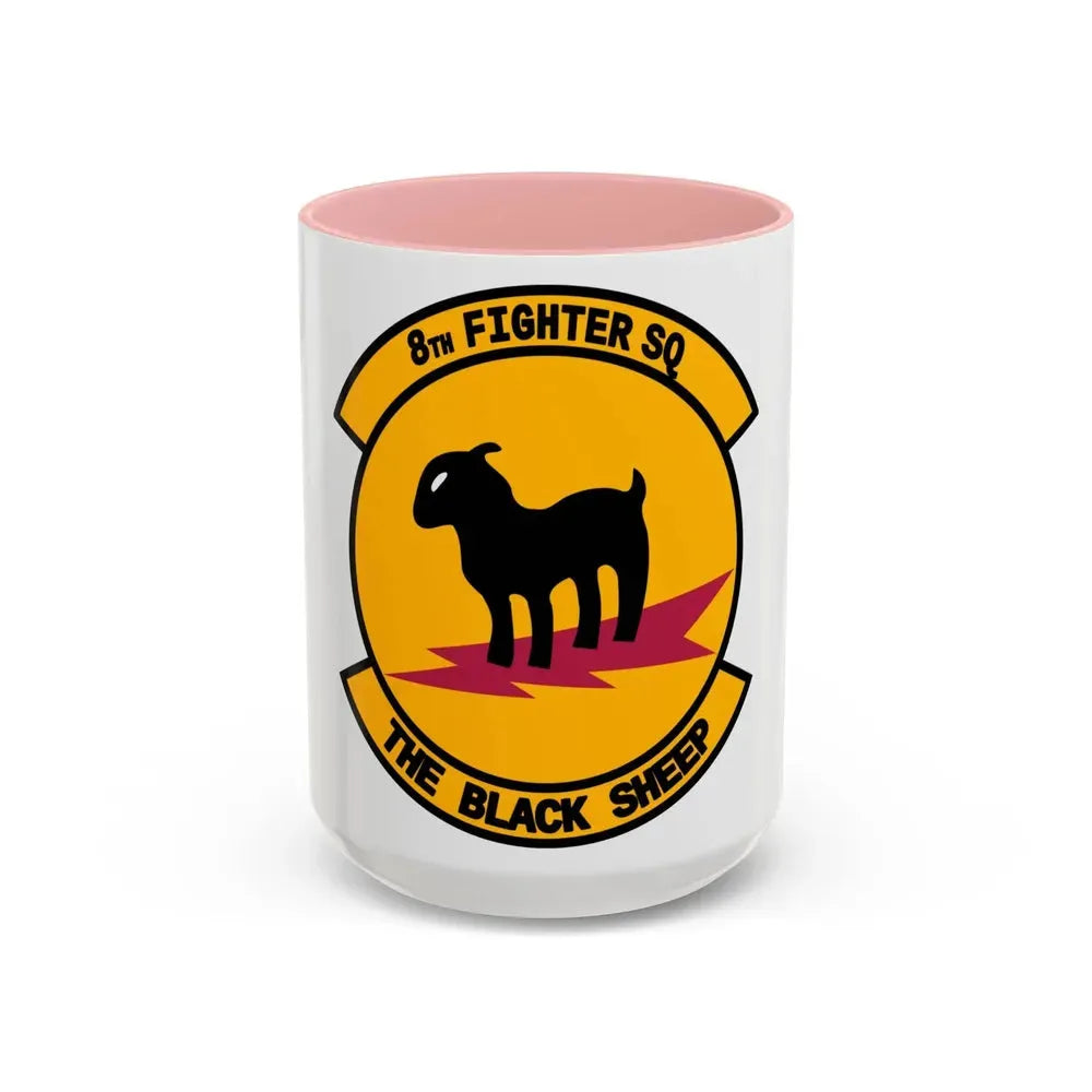 8th Fighter Squadron (U.S. Air Force) Accent Coffee Mug 15oz Pink - Go Mug Yourself