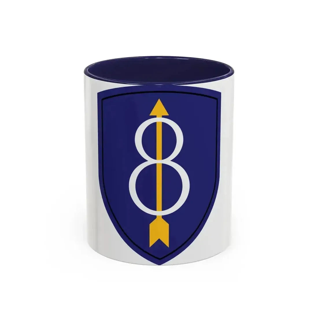 8th Infantry Division patch (U.S. Army) Accent Coffee Mug 11oz Navy - Go Mug Yourself