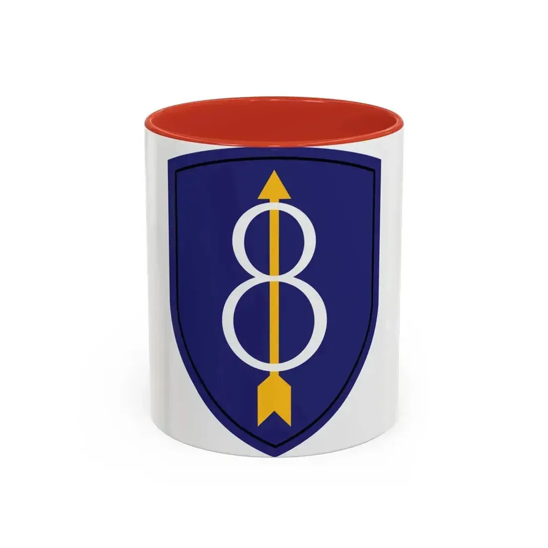 8th Infantry Division patch (U.S. Army) Accent Coffee Mug 11oz Red - Go Mug Yourself