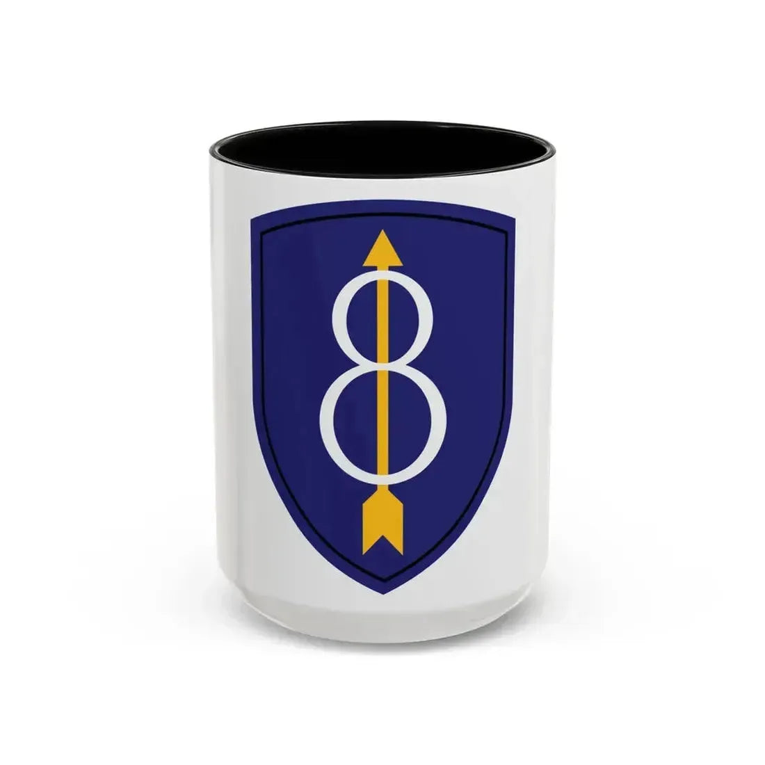 8th Infantry Division patch (U.S. Army) Accent Coffee Mug 15oz Black - Go Mug Yourself