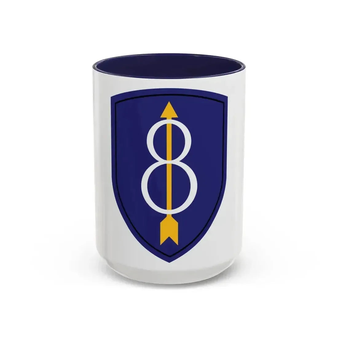 8th Infantry Division patch (U.S. Army) Accent Coffee Mug 15oz Navy - Go Mug Yourself