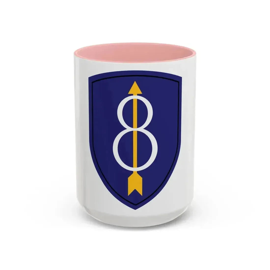8th Infantry Division patch (U.S. Army) Accent Coffee Mug 15oz Pink - Go Mug Yourself