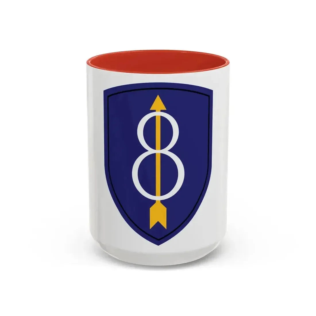 8th Infantry Division patch (U.S. Army) Accent Coffee Mug 15oz Red - Go Mug Yourself