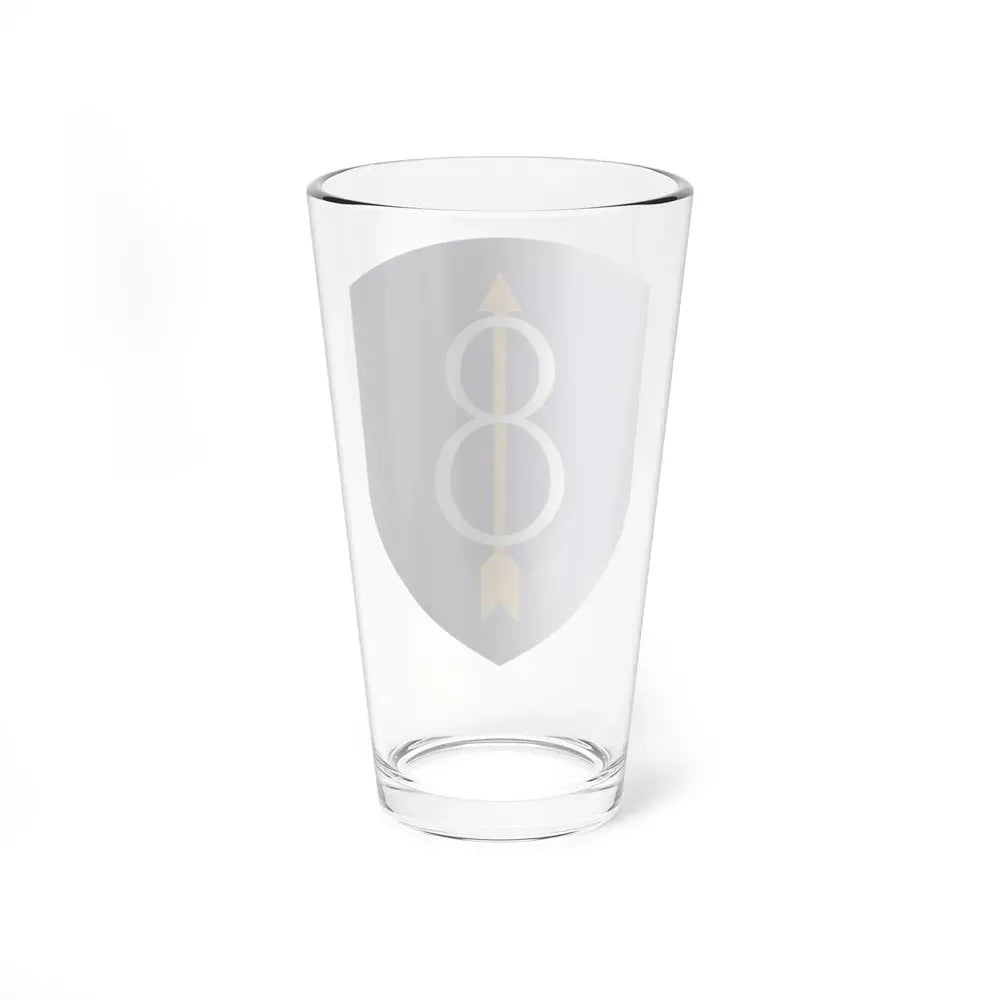 8th Infantry Division patch (U.S. Army) Pint Glass 16oz - Go Mug Yourself