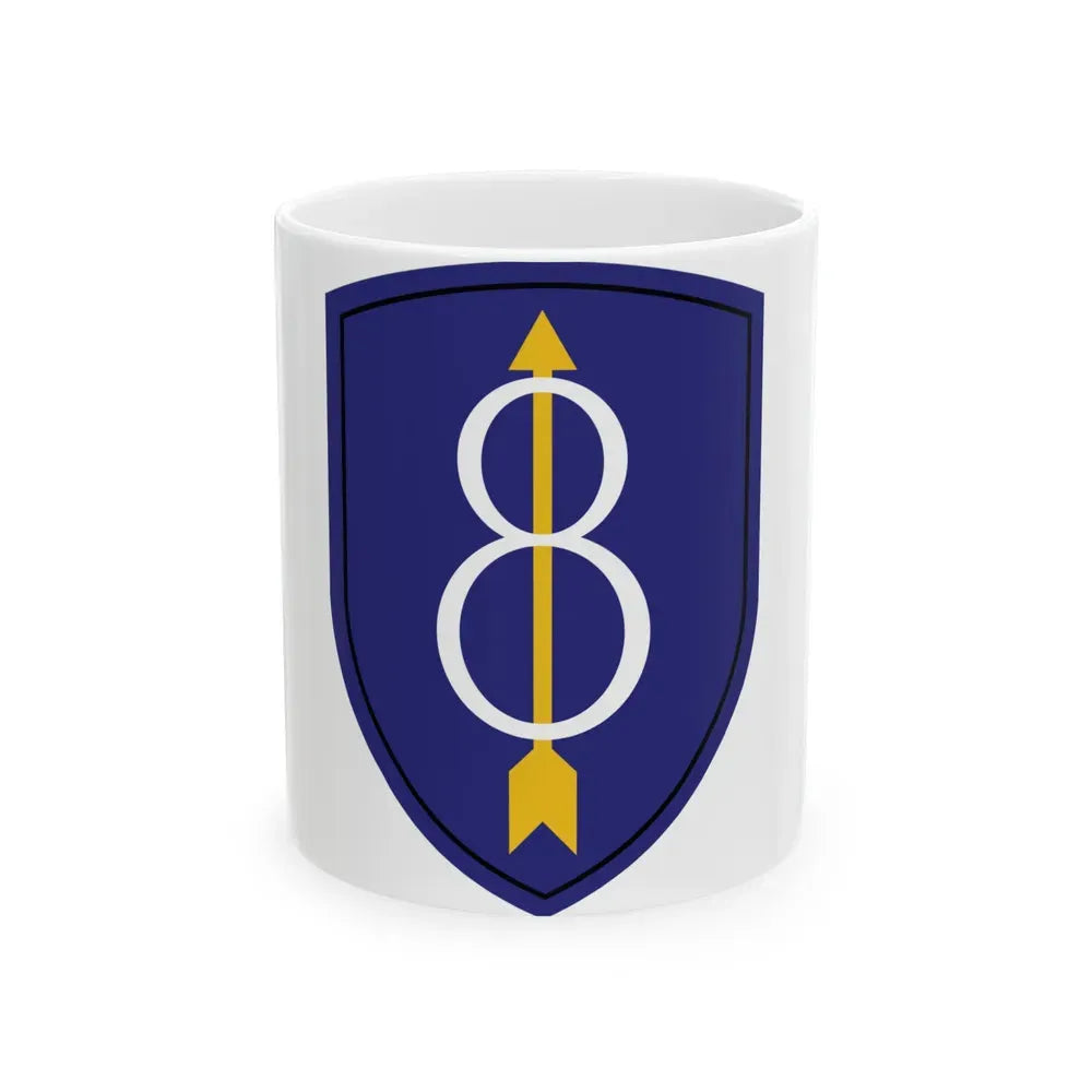 8th Infantry Division patch (U.S. Army) White Coffee Mug 11oz - Go Mug Yourself