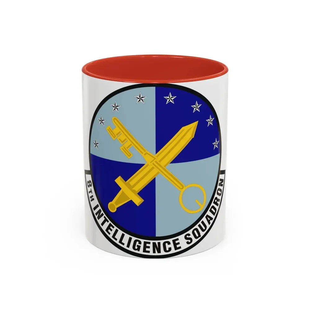 8th Intelligence Squadron (U.S. Air Force) Accent Coffee Mug 11oz Red - Go Mug Yourself