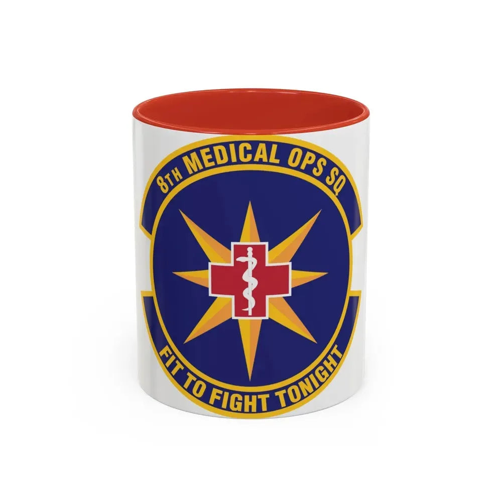 8th Medical Operations Squadron (U.S. Air Force) Accent Coffee Mug 11oz Red - Go Mug Yourself
