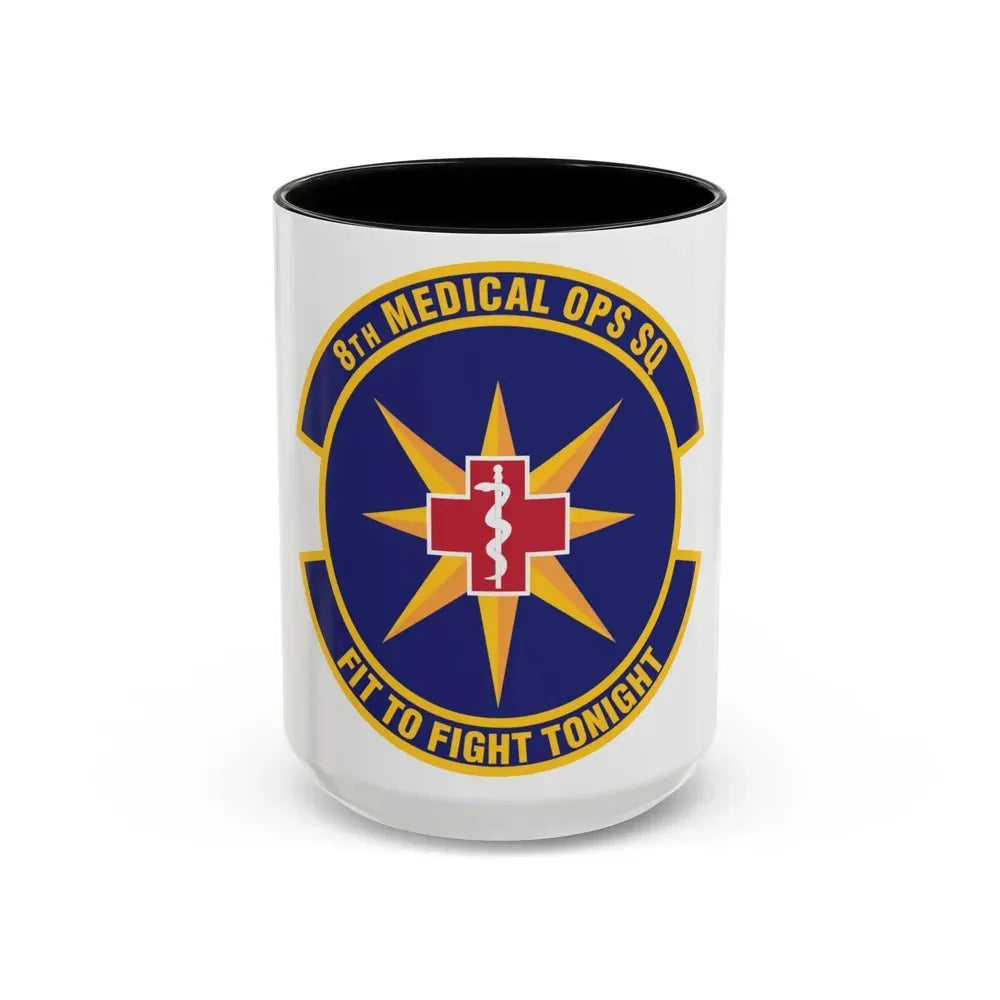 8th Medical Operations Squadron (U.S. Air Force) Accent Coffee Mug 15oz Black - Go Mug Yourself