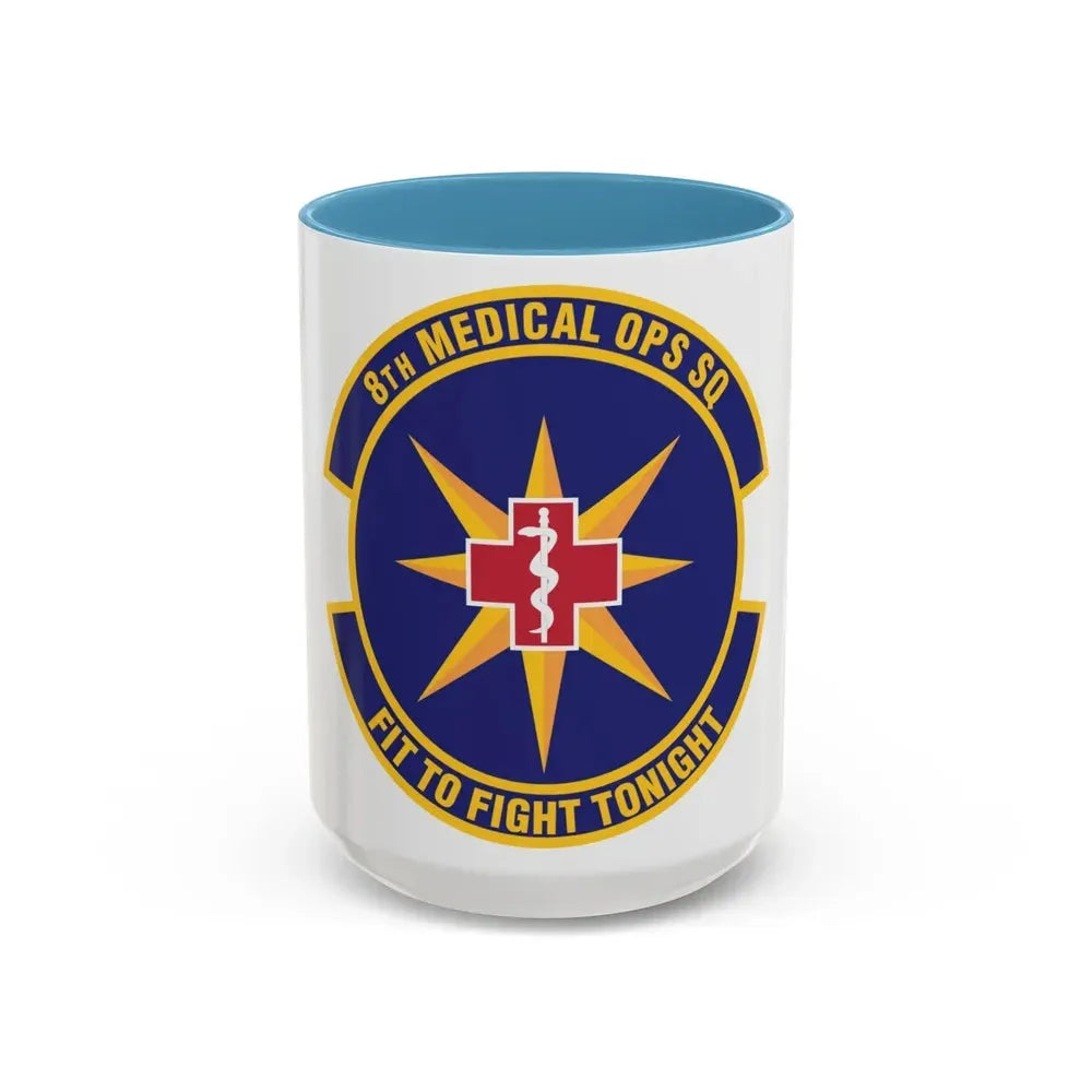 8th Medical Operations Squadron (U.S. Air Force) Accent Coffee Mug 15oz Light Blue - Go Mug Yourself