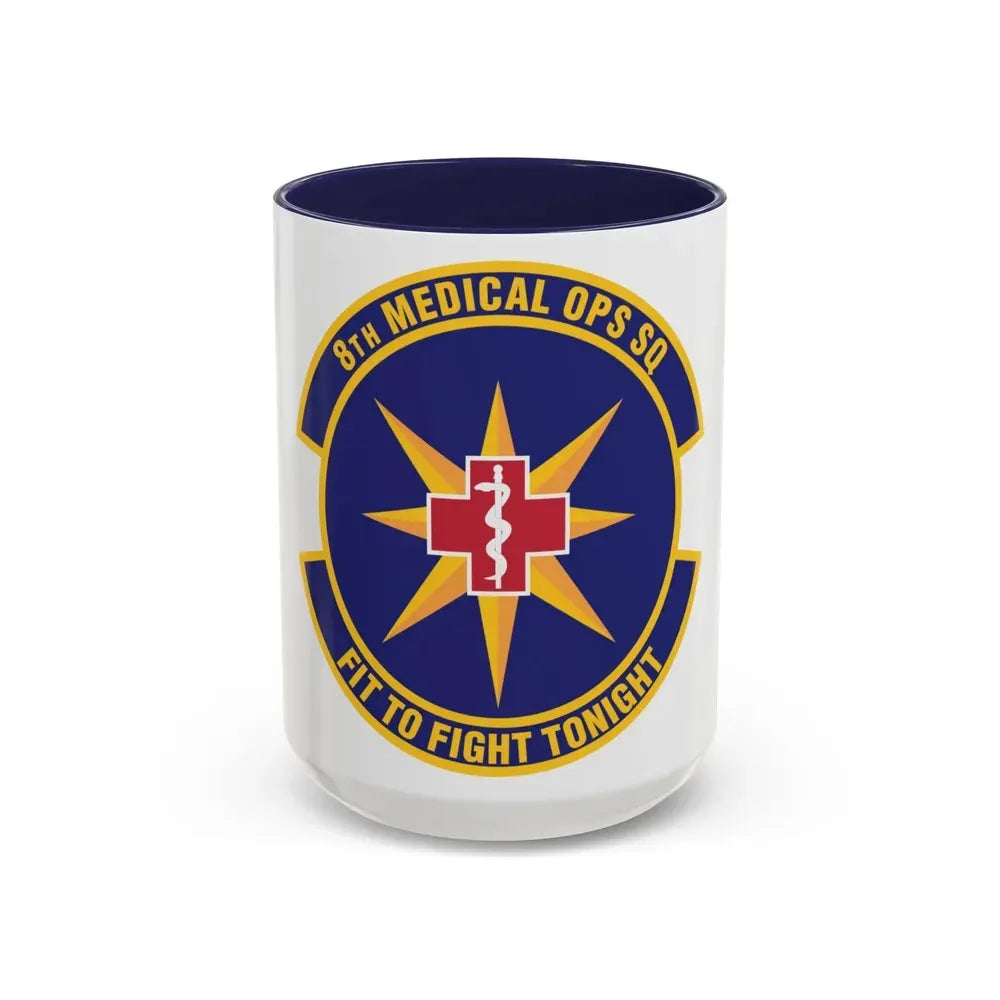 8th Medical Operations Squadron (U.S. Air Force) Accent Coffee Mug 15oz Navy - Go Mug Yourself