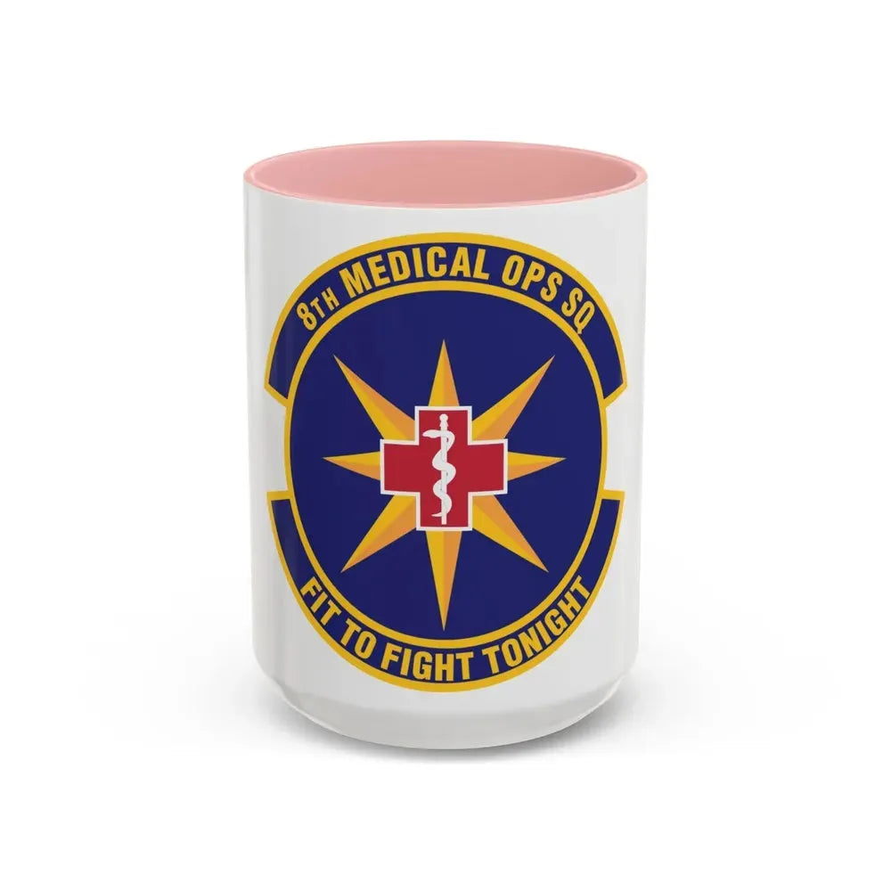 8th Medical Operations Squadron (U.S. Air Force) Accent Coffee Mug 15oz Pink - Go Mug Yourself