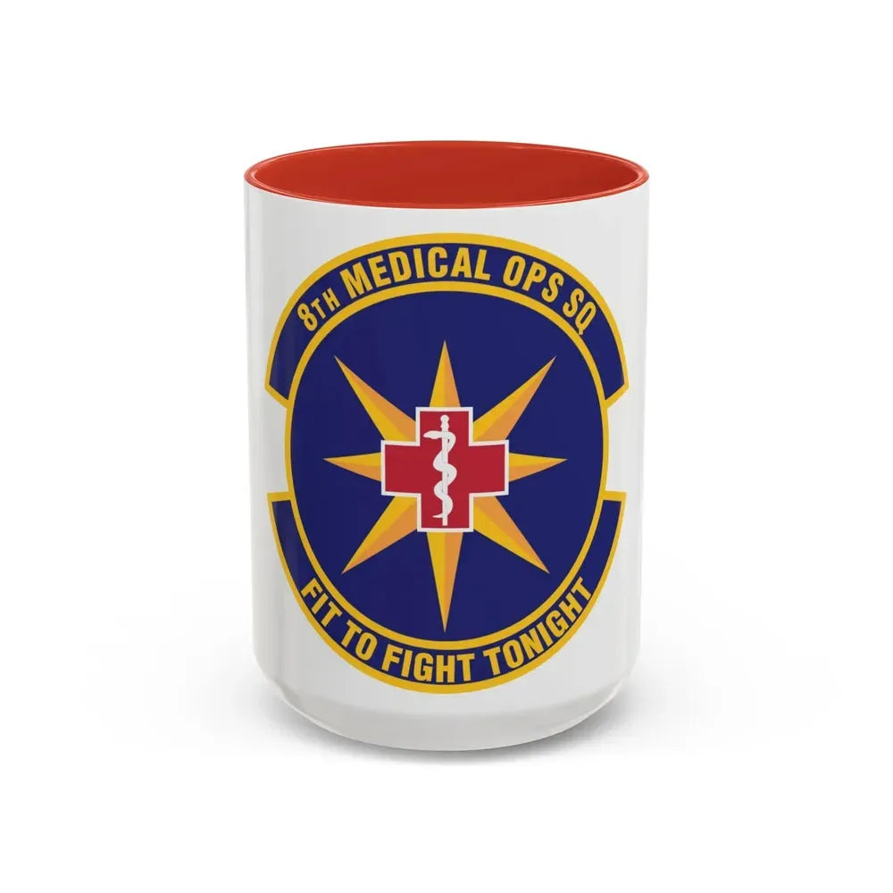 8th Medical Operations Squadron (U.S. Air Force) Accent Coffee Mug 15oz Red - Go Mug Yourself