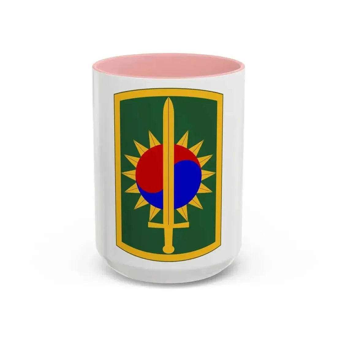 8th Military Police Brigade (U.S. Army) Accent Coffee Mug 15oz Pink - Go Mug Yourself