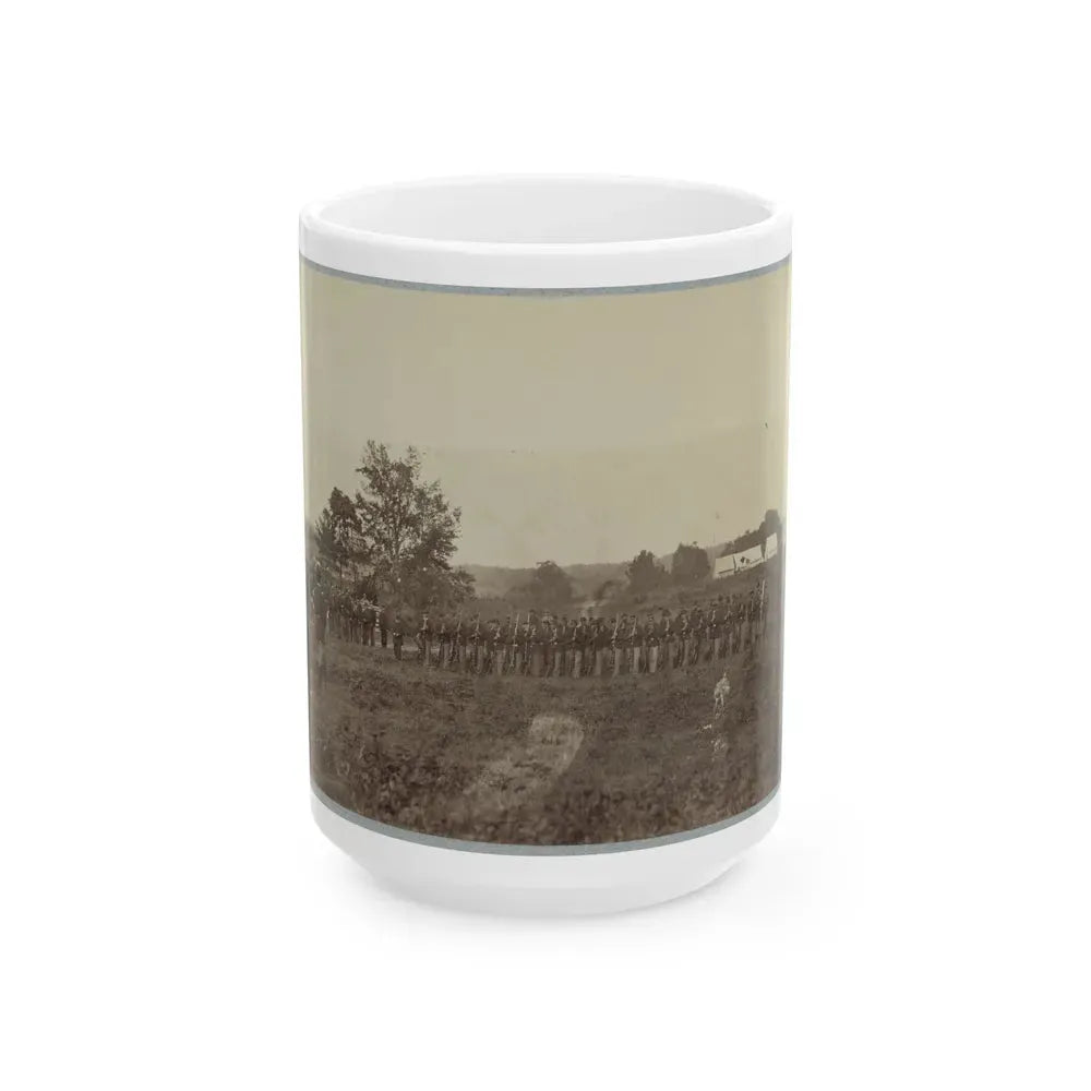 8th U.S. Infantry At Headquarters Army Of Potomac Near Fairfax Court House, Va., June, 1863 (U.S. Civil War) White Coffee Mug 15oz - Go Mug Yourself