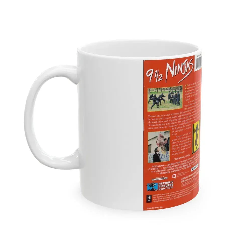 9 AND A HALF NINJAS (VHS COVER) - White Coffee Mug - Go Mug Yourself