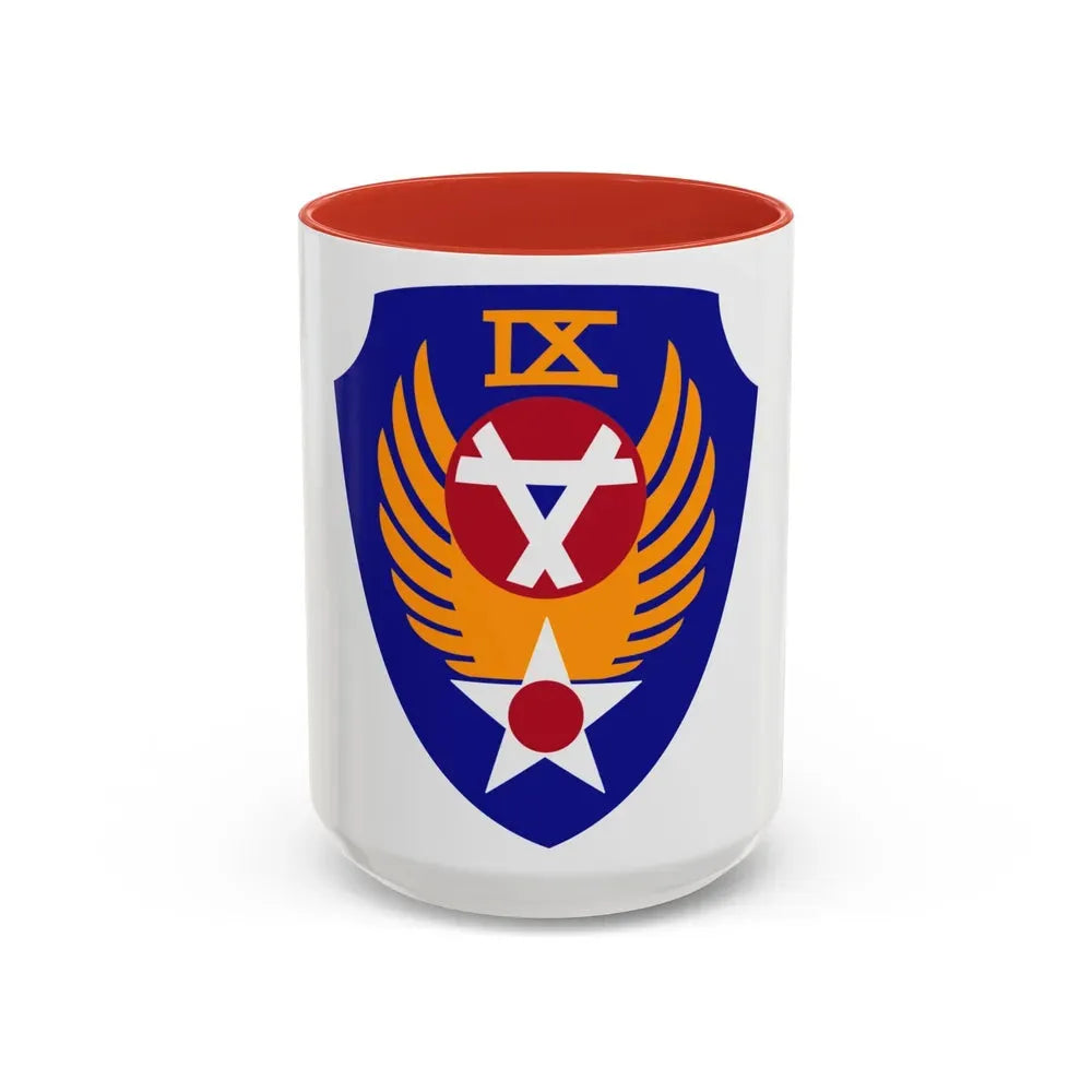 9 Engineer Command (U.S. Army) Accent Coffee Mug 15oz Red - Go Mug Yourself