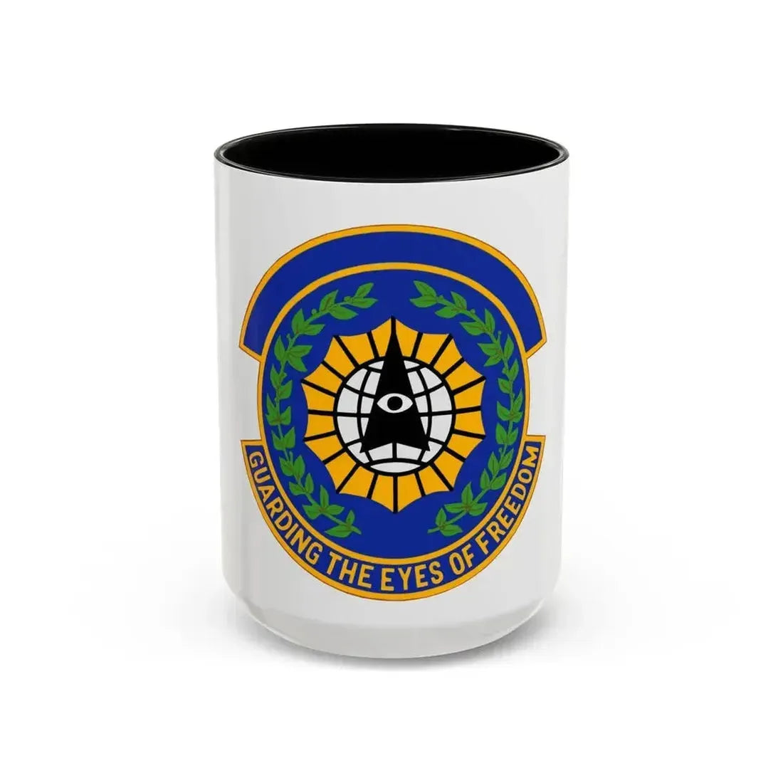 9 Security Forces Squadron ACC (U.S. Air Force) Accent Coffee Mug 15oz Black - Go Mug Yourself