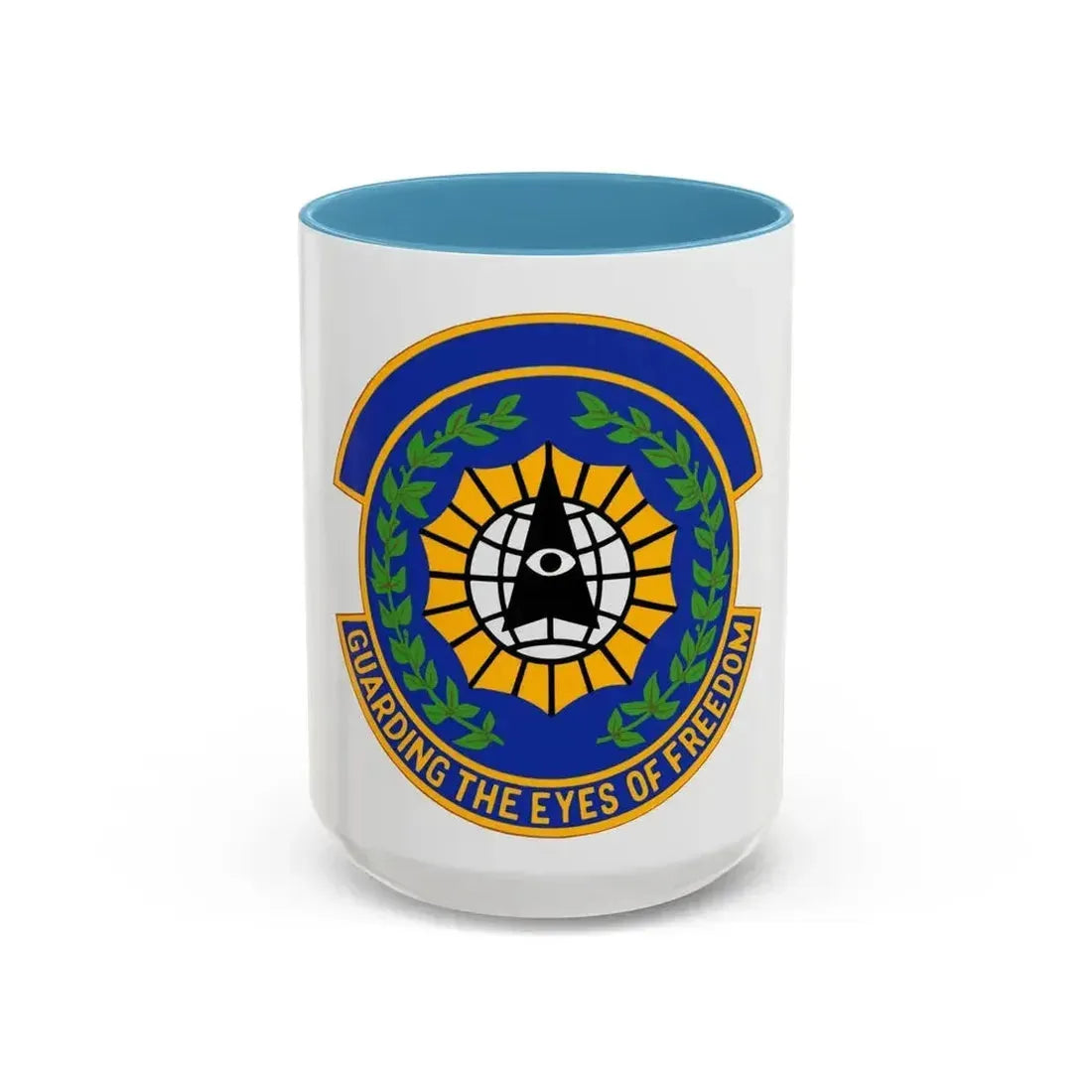 9 Security Forces Squadron ACC (U.S. Air Force) Accent Coffee Mug 15oz Light Blue - Go Mug Yourself