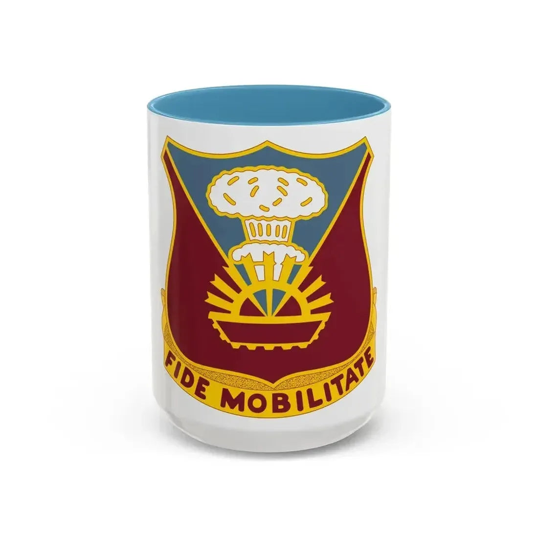 9 Transportation Battalion (U.S. Army) Accent Coffee Mug 15oz Light Blue - Go Mug Yourself
