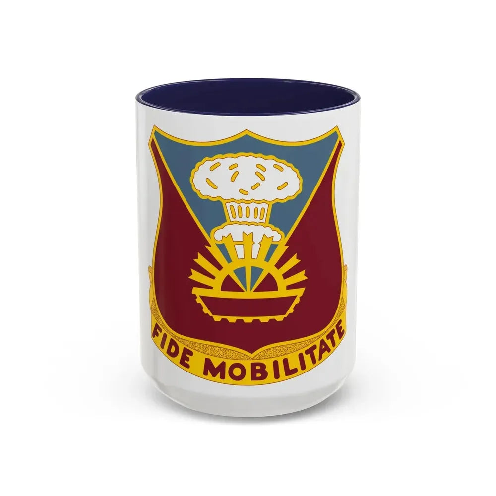 9 Transportation Battalion (U.S. Army) Accent Coffee Mug 15oz Navy - Go Mug Yourself