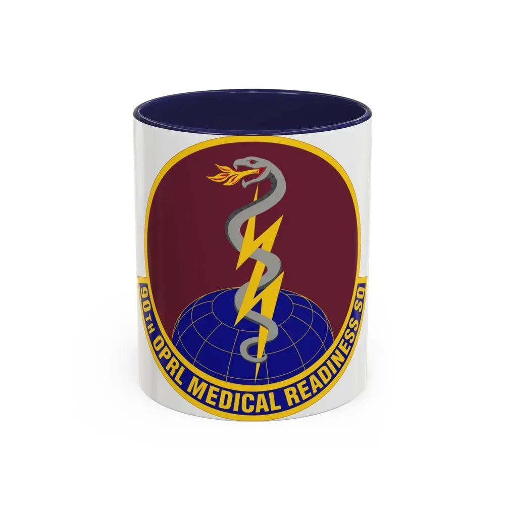 90 Operational Medical Readiness Squadron AFGSC (U.S. Air Force) Accent Coffee Mug 11oz Navy - Go Mug Yourself