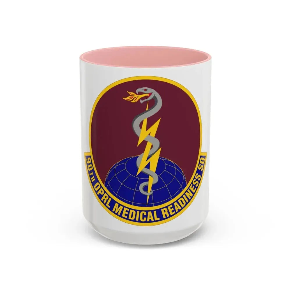 90 Operational Medical Readiness Squadron AFGSC (U.S. Air Force) Accent Coffee Mug 15oz Pink - Go Mug Yourself
