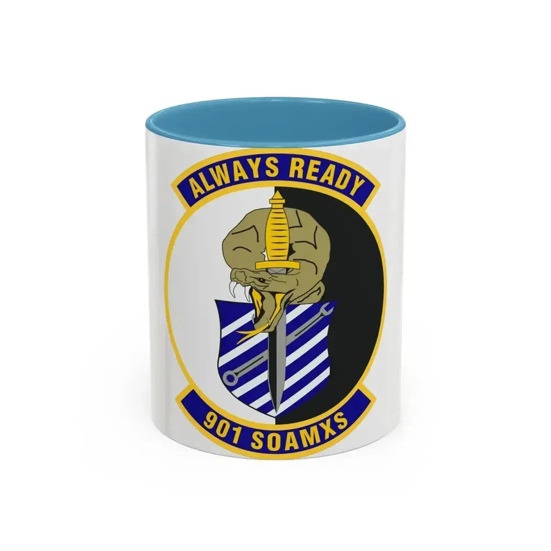 901st Special Operations Aircraft Maintenance Squadron (U.S. Air Force) Accent Coffee Mug 11oz Light Blue - Go Mug Yourself