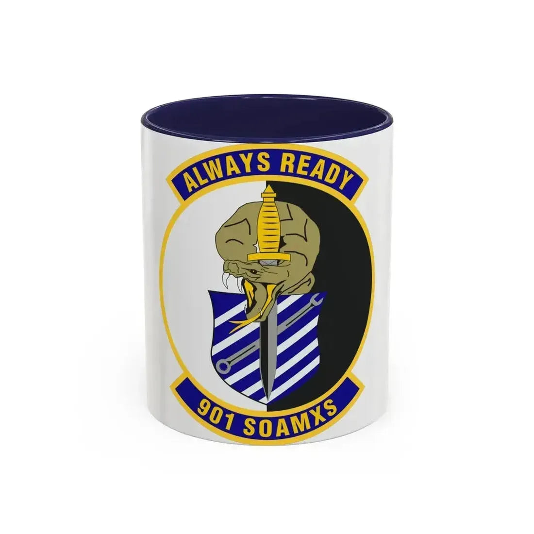 901st Special Operations Aircraft Maintenance Squadron (U.S. Air Force) Accent Coffee Mug 11oz Navy - Go Mug Yourself