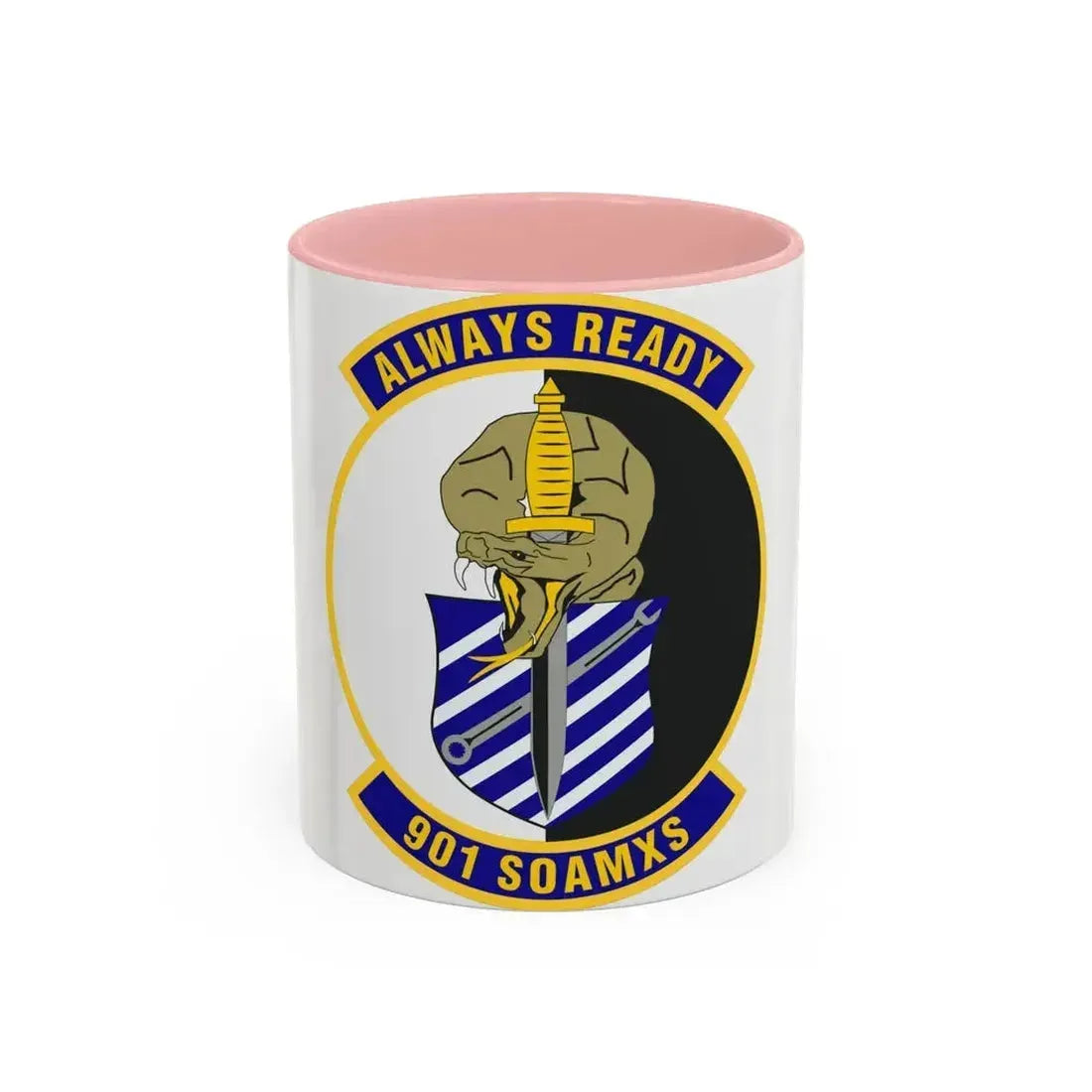 901st Special Operations Aircraft Maintenance Squadron (U.S. Air Force) Accent Coffee Mug 11oz Pink - Go Mug Yourself