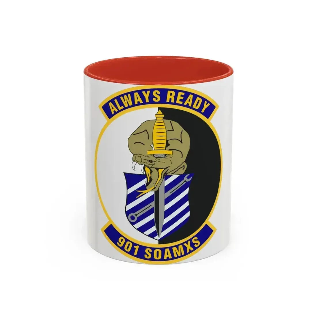 901st Special Operations Aircraft Maintenance Squadron (U.S. Air Force) Accent Coffee Mug 11oz Red - Go Mug Yourself