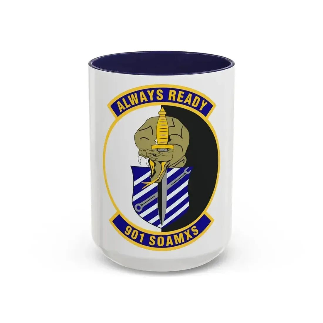 901st Special Operations Aircraft Maintenance Squadron (U.S. Air Force) Accent Coffee Mug 15oz Navy - Go Mug Yourself
