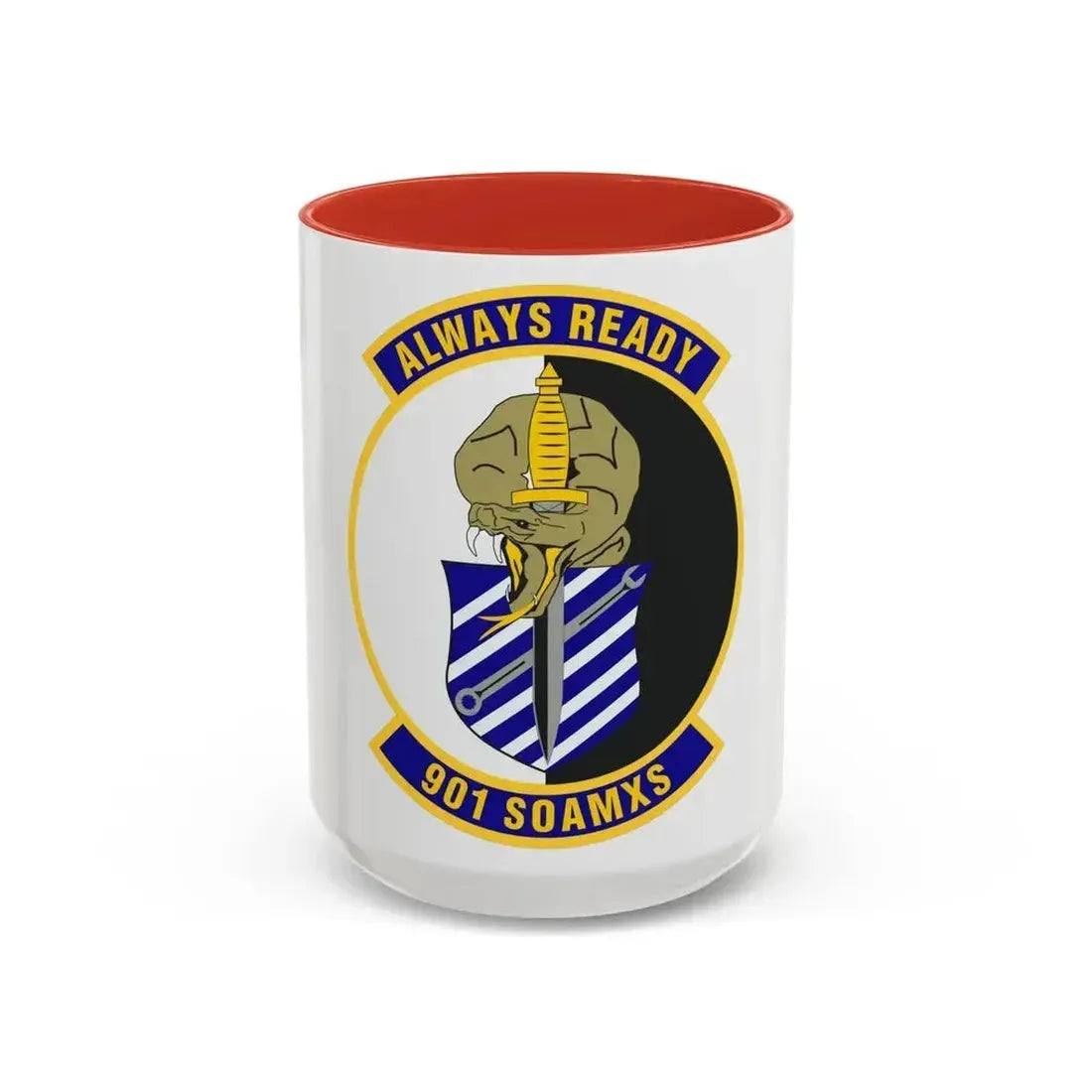 901st Special Operations Aircraft Maintenance Squadron (U.S. Air Force) Accent Coffee Mug 15oz Red - Go Mug Yourself