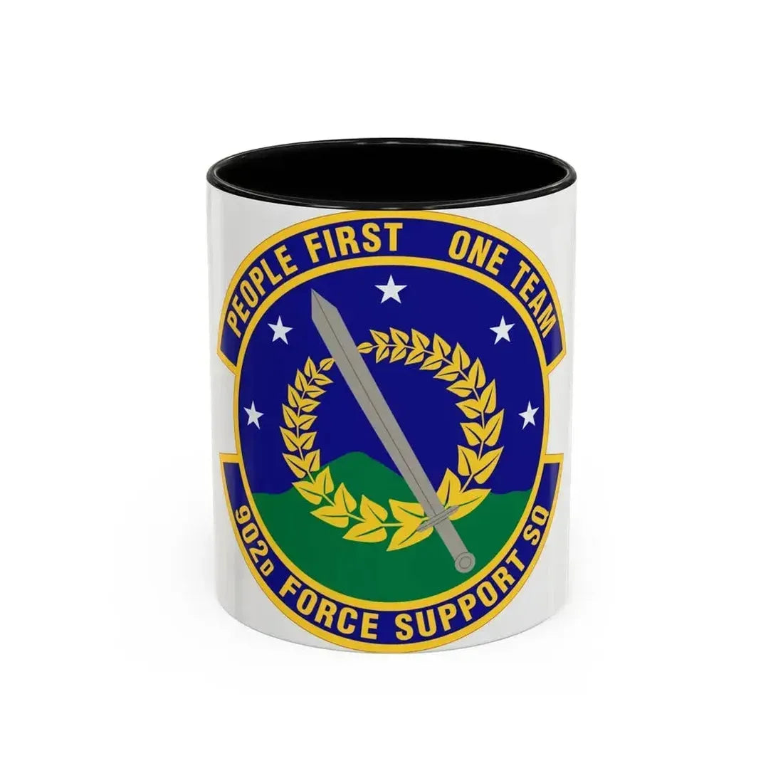902d Force Support Squadron (U.S. Air Force) Accent Coffee Mug 11oz Black - Go Mug Yourself