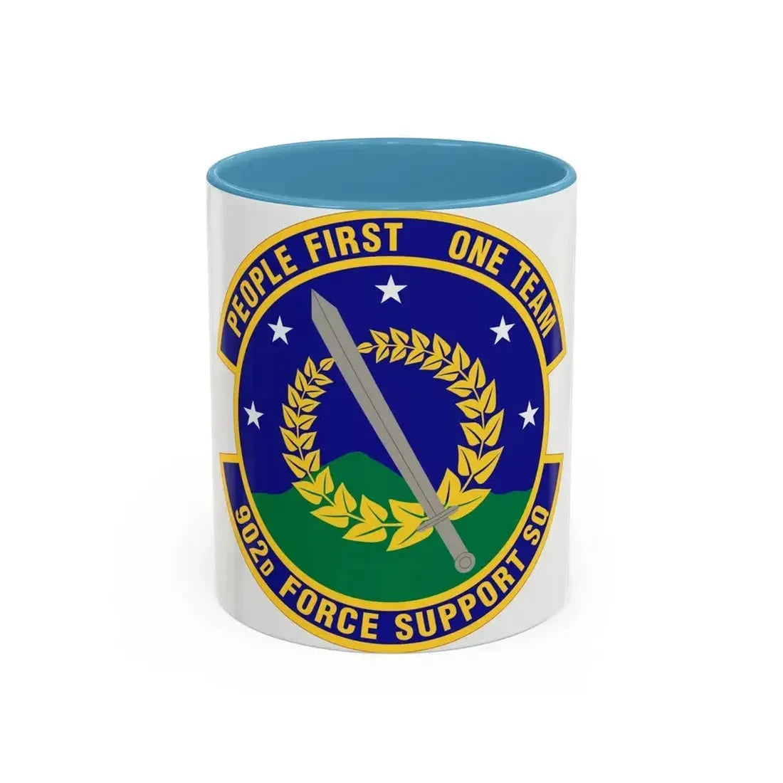 902d Force Support Squadron (U.S. Air Force) Accent Coffee Mug 11oz Light Blue - Go Mug Yourself