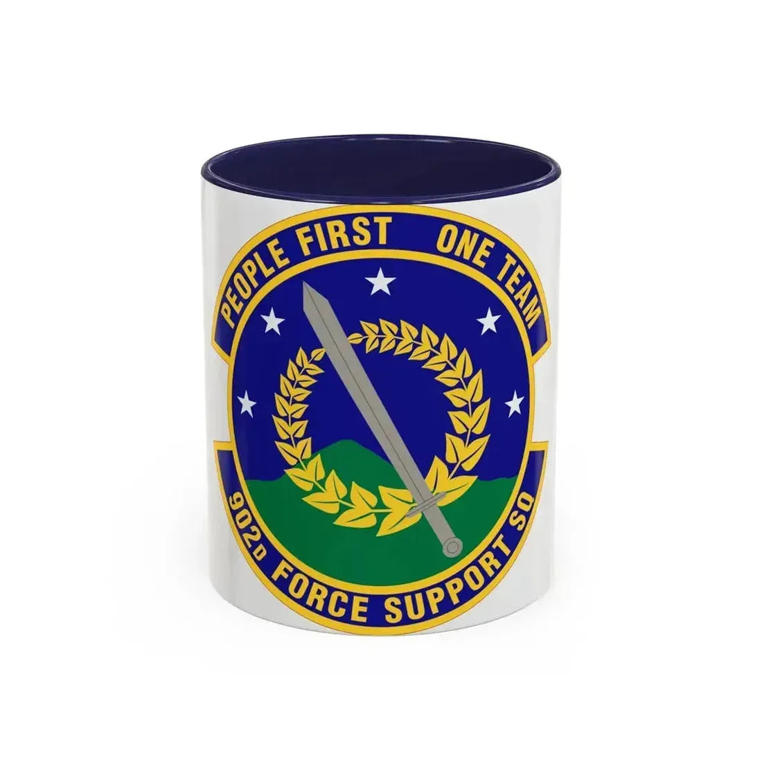 902d Force Support Squadron (U.S. Air Force) Accent Coffee Mug 11oz Navy - Go Mug Yourself