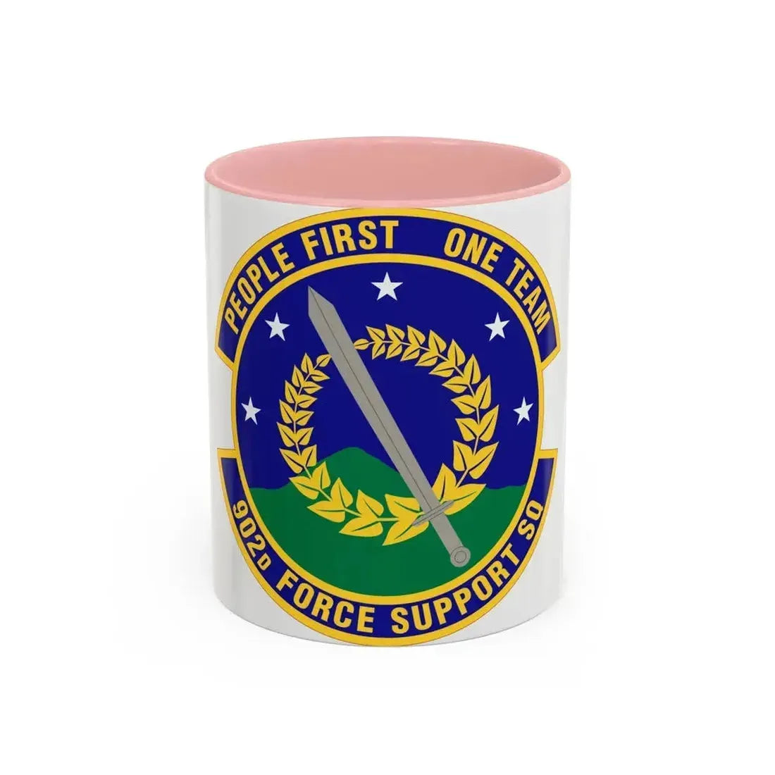 902d Force Support Squadron (U.S. Air Force) Accent Coffee Mug 11oz Pink - Go Mug Yourself