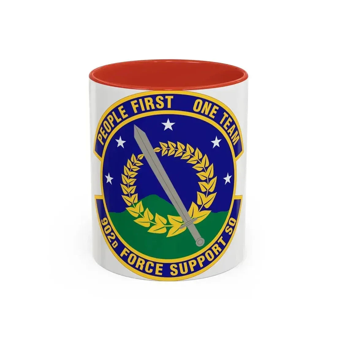 902d Force Support Squadron (U.S. Air Force) Accent Coffee Mug 11oz Red - Go Mug Yourself